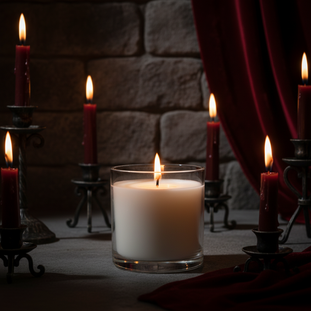Gothic Glass Jar Candle